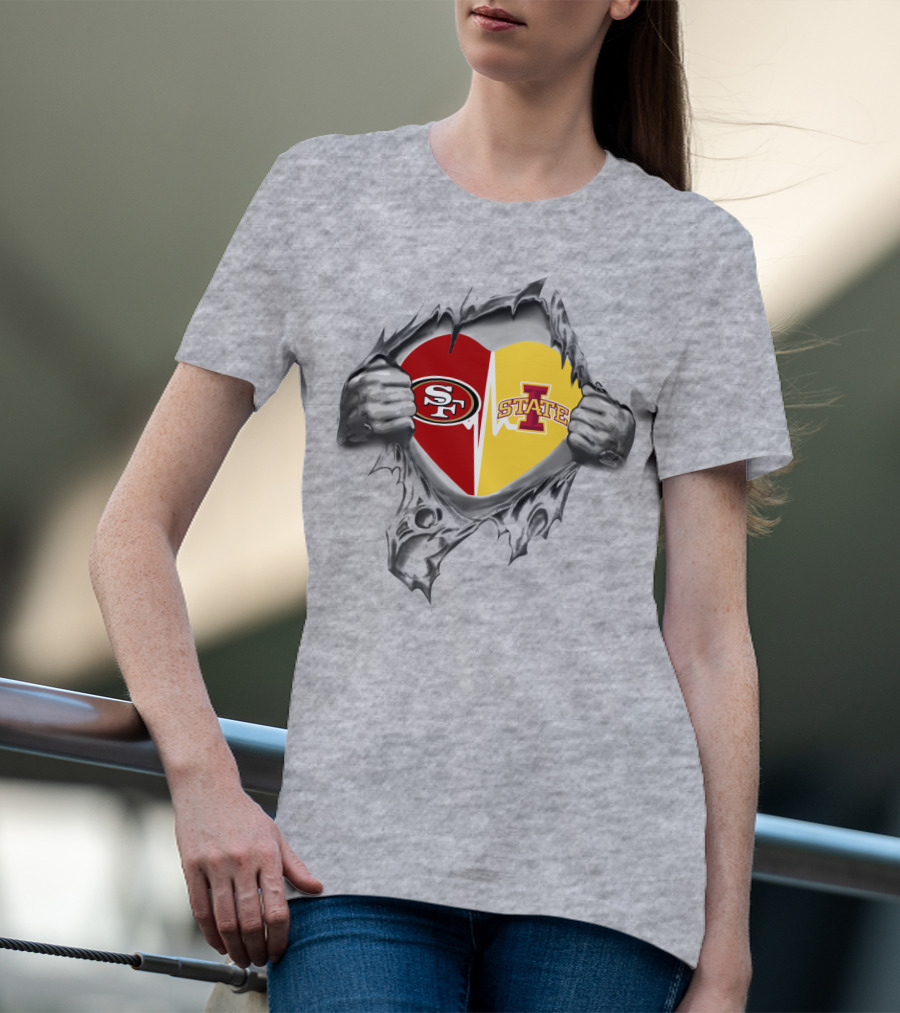 San Francisco Iowa State Heart Emblem T-Shirt