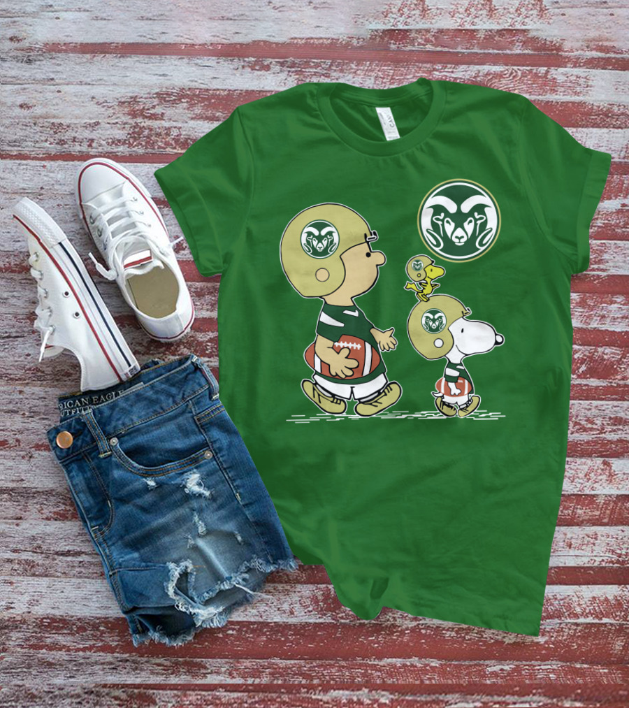 Colorado State Rams Peanuts Football Team Gear T-Shirt