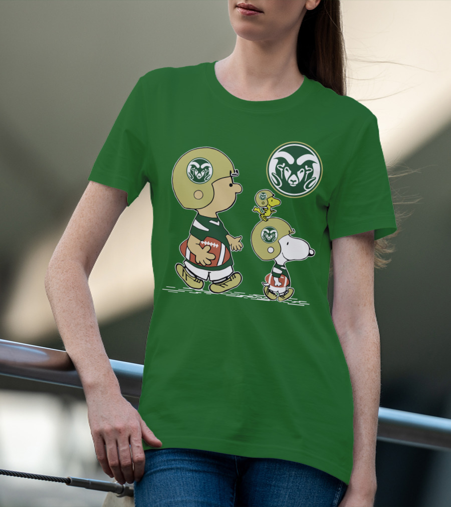 Colorado State Rams Peanuts Football Team Gear T-Shirt