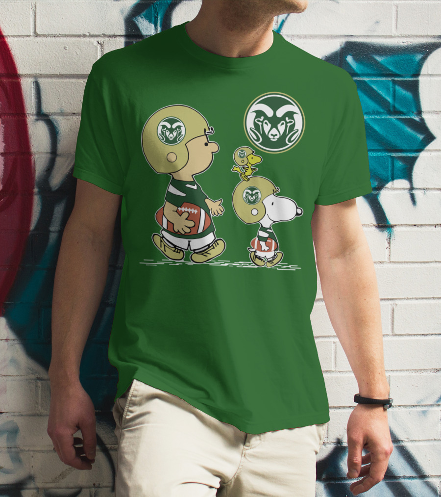 Colorado State Rams Peanuts Football Team Gear T-Shirt
