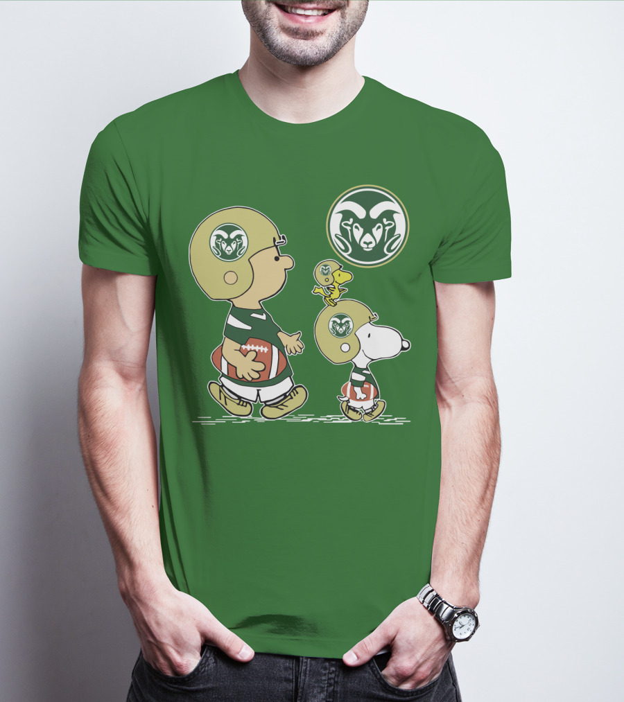 Colorado State Rams Peanuts Football Team Gear T-Shirt