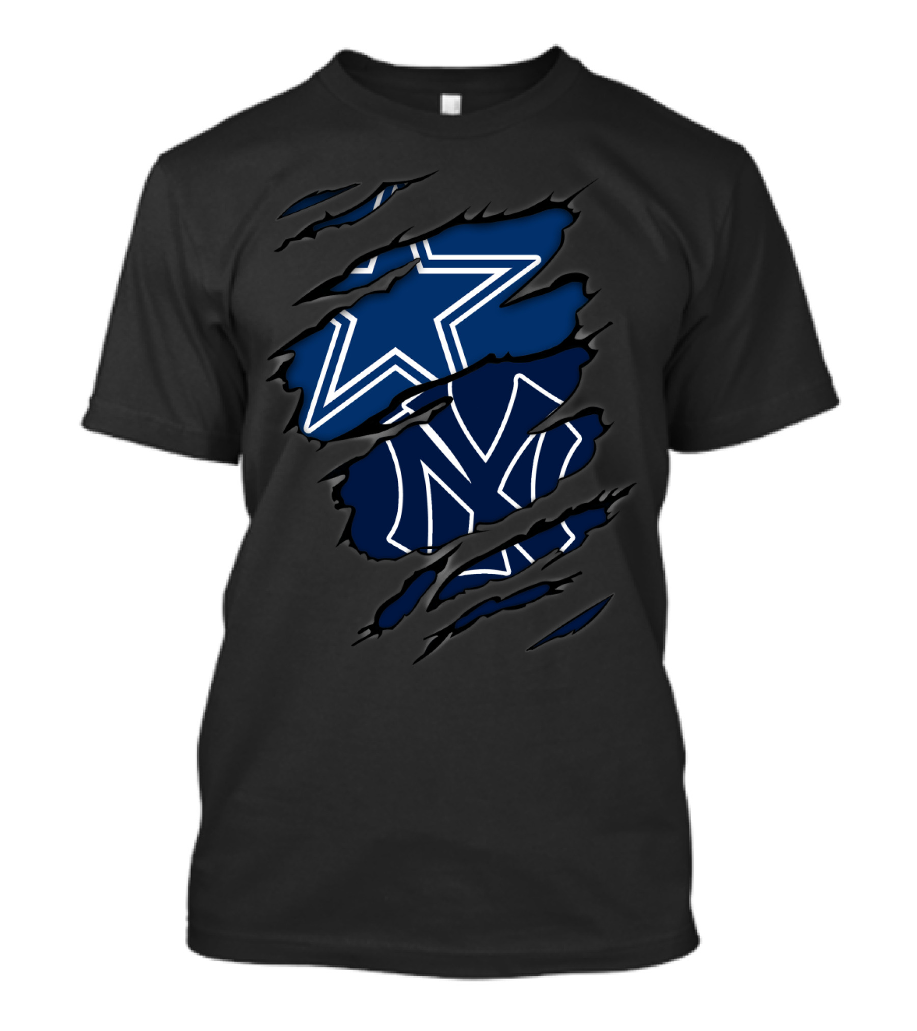 Cowboys Yankees Star And NY Logo Fusion T-Shirt