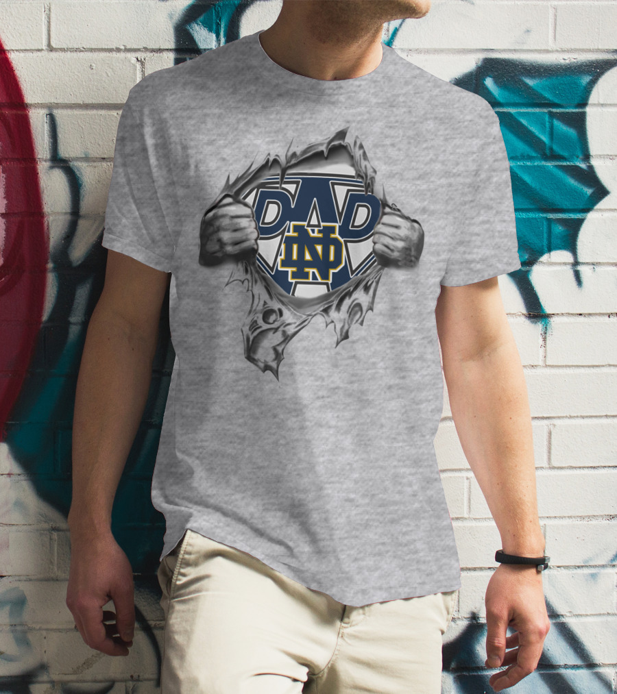 Notre Dame Super Dad Hero T-Shirt