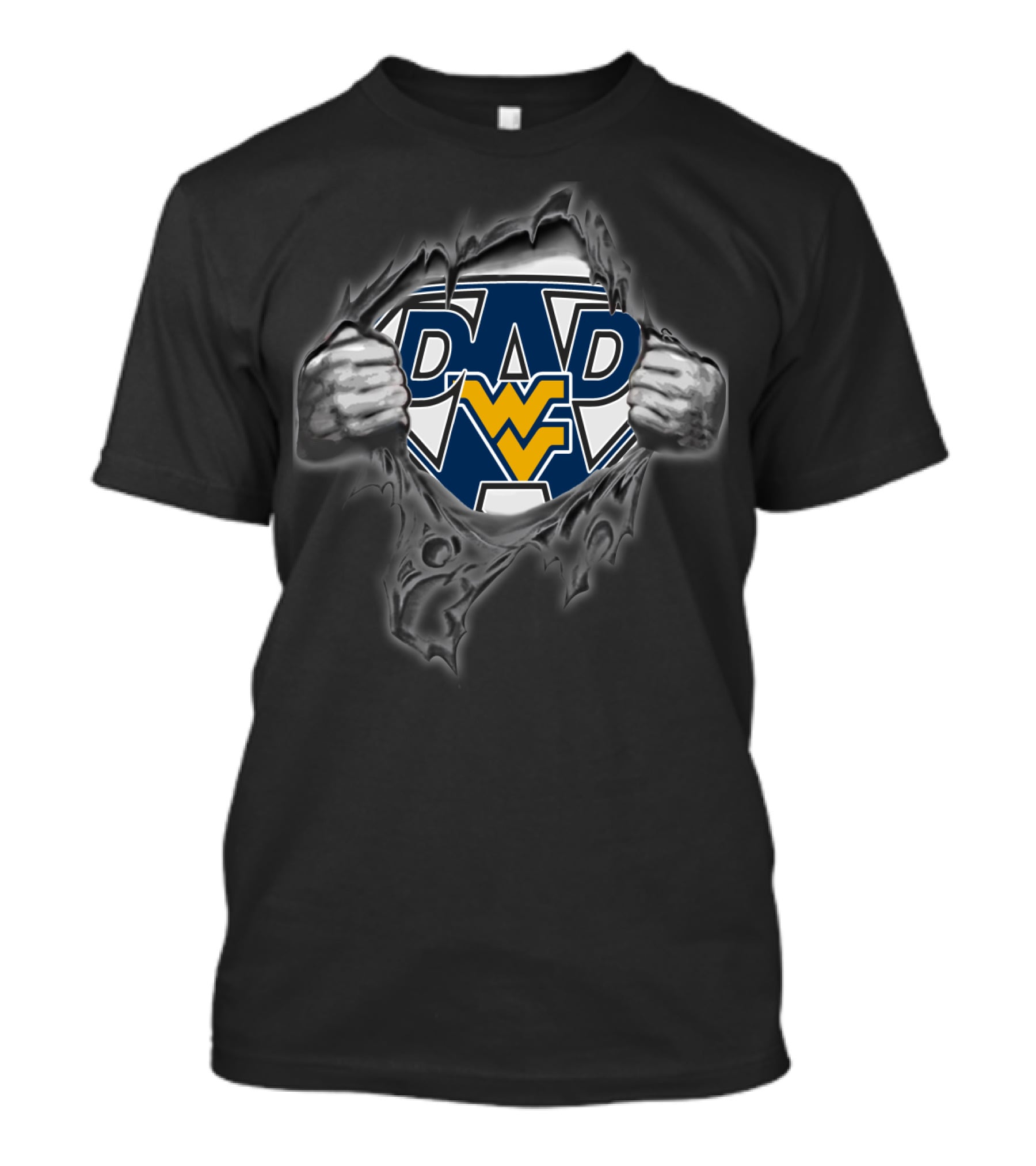 West Virginia Mountaineers Dad Superhero T-Shirt
