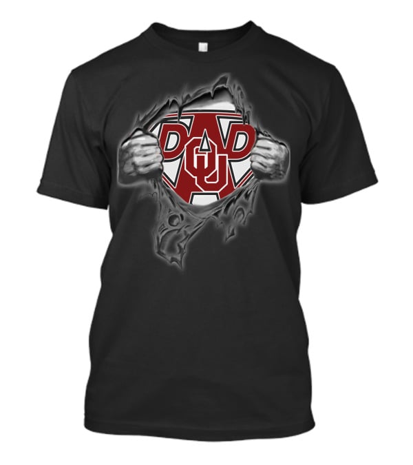 Sooners Dad OU Superhero Emblem T-Shirt