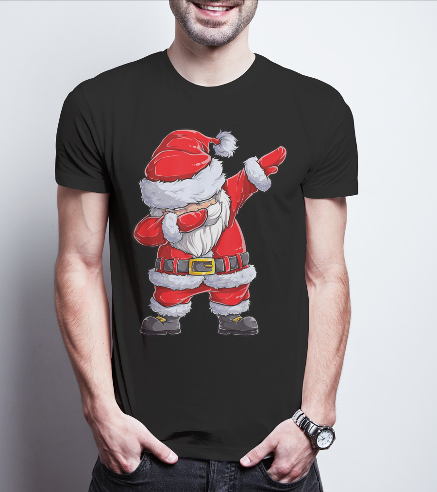 Dabbing Santa Claus Christmas Dance Pose T-Shirt