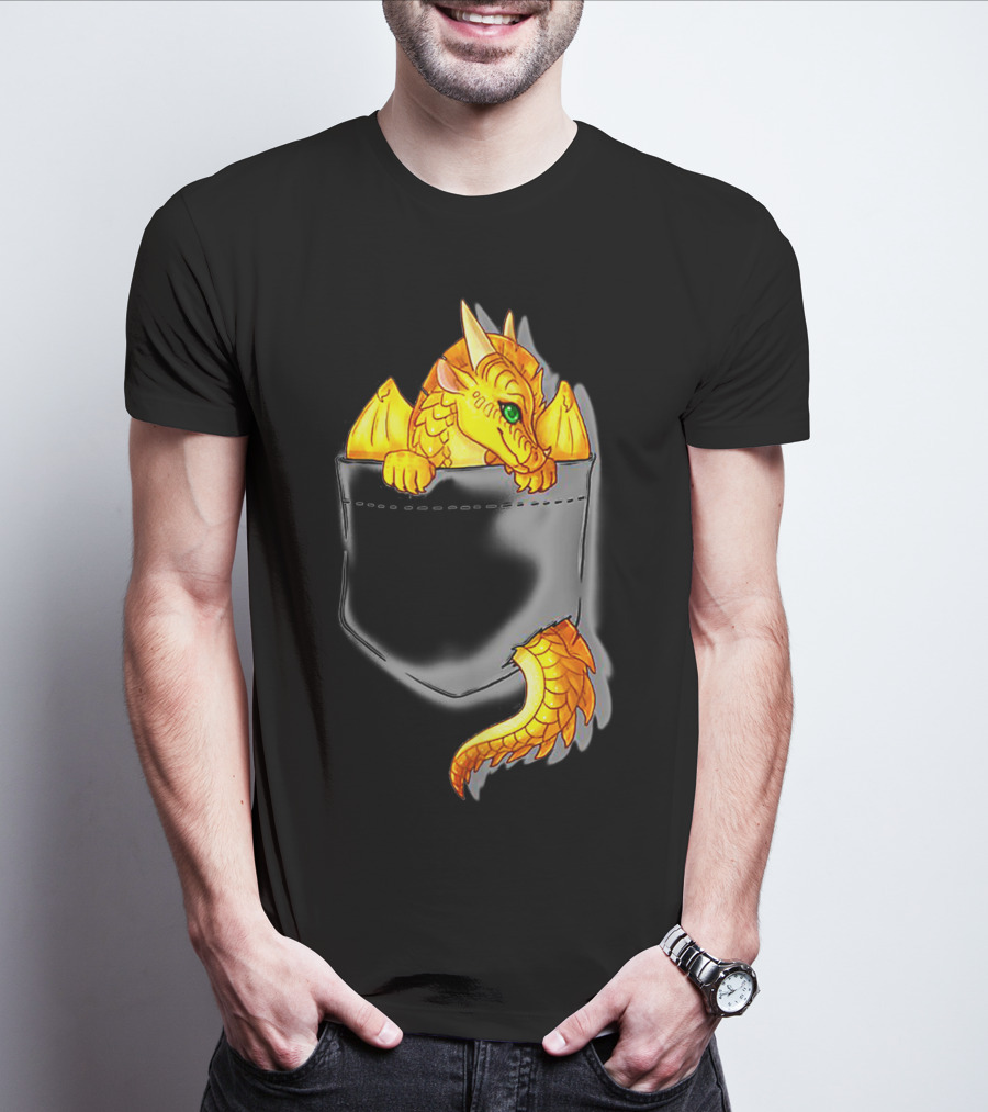 Wings Of Fire Pocket Sunny Dragon Bright Gold Character T-Shirt