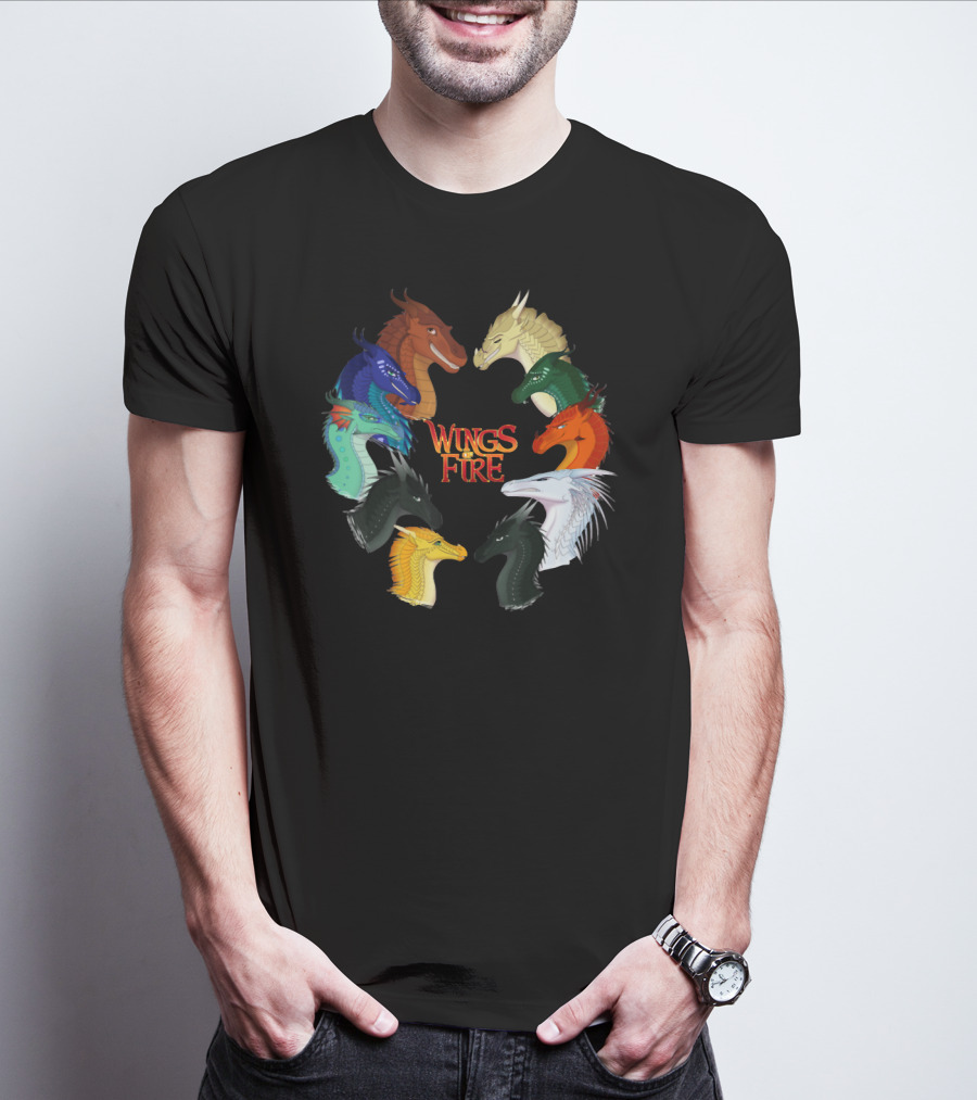 Wings Of Fire All Together Dragon Circle T-Shirt