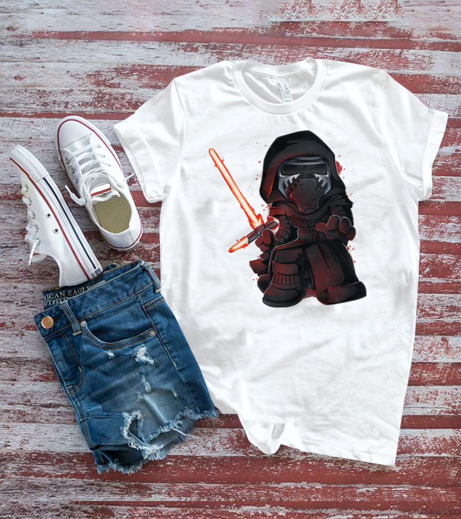 Kylo Ren Chibi With Red Lightsaber T-Shirt