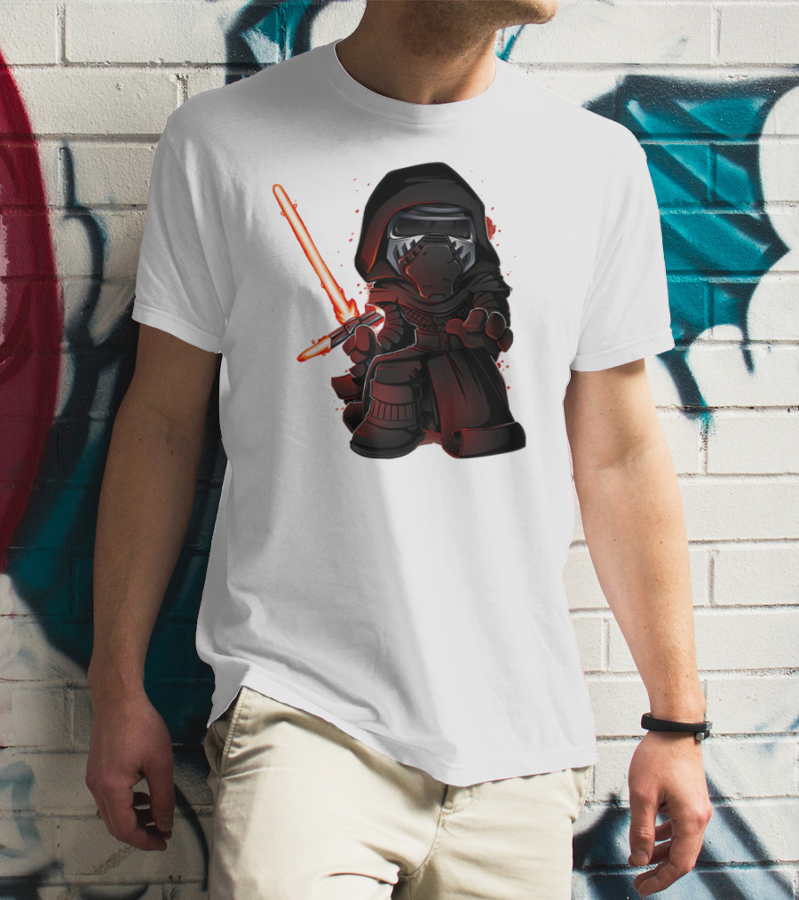 Kylo Ren Chibi With Red Lightsaber T-Shirt