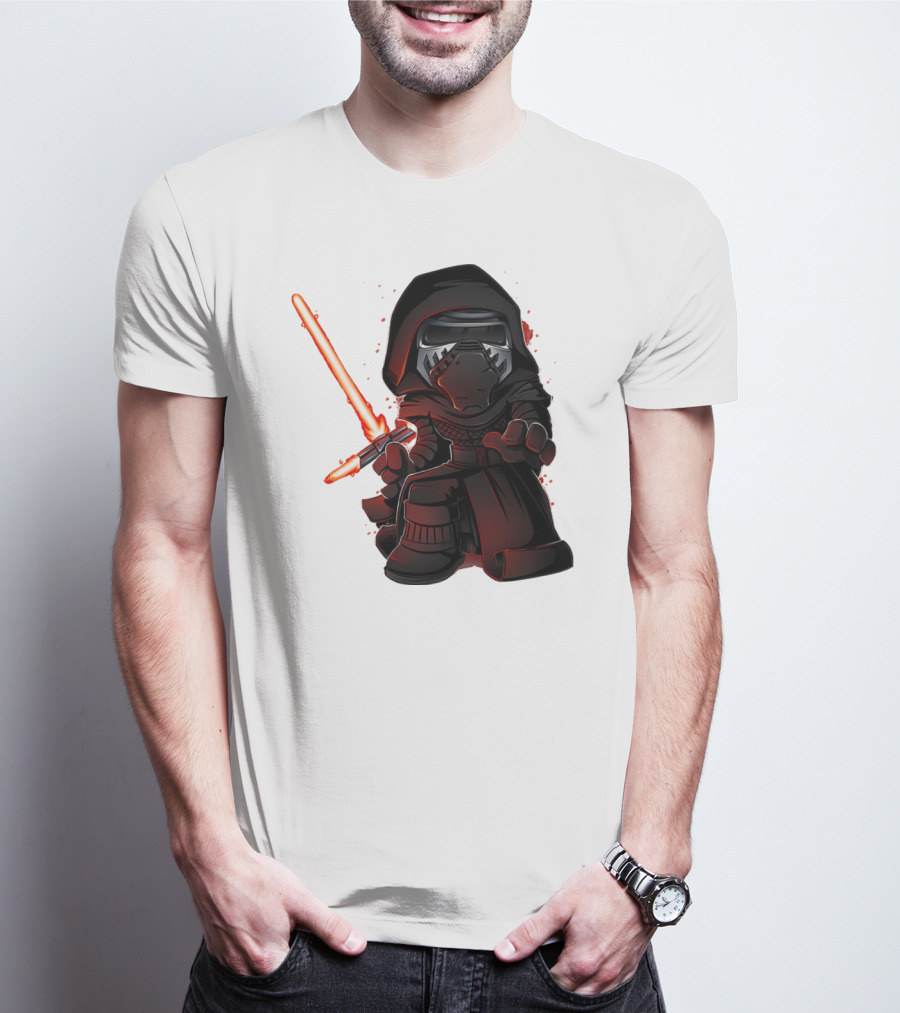 Kylo Ren Chibi With Red Lightsaber T-Shirt