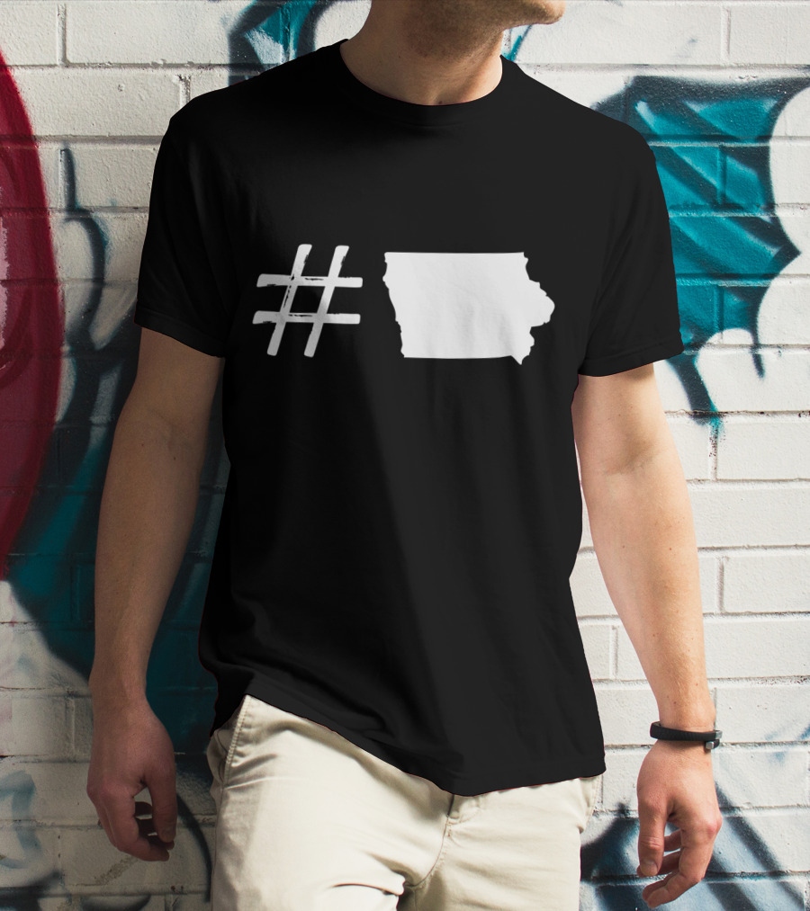 Iowa IA USA Flag Holiday Traveling T-Shirt