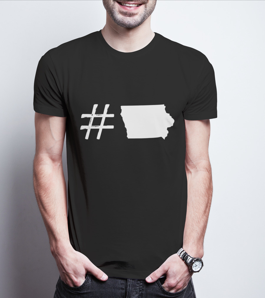 Iowa IA USA Flag Holiday Traveling T-Shirt