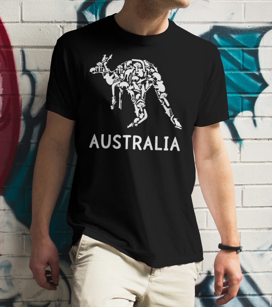 Australia Kangaroo Wildlife Indigenous T-Shirt