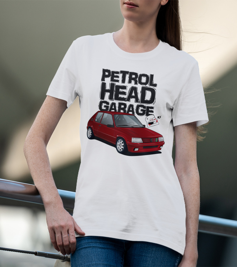 Petrol Head Garage Peugeot 205 RFS Car Enthusiast T-Shirt