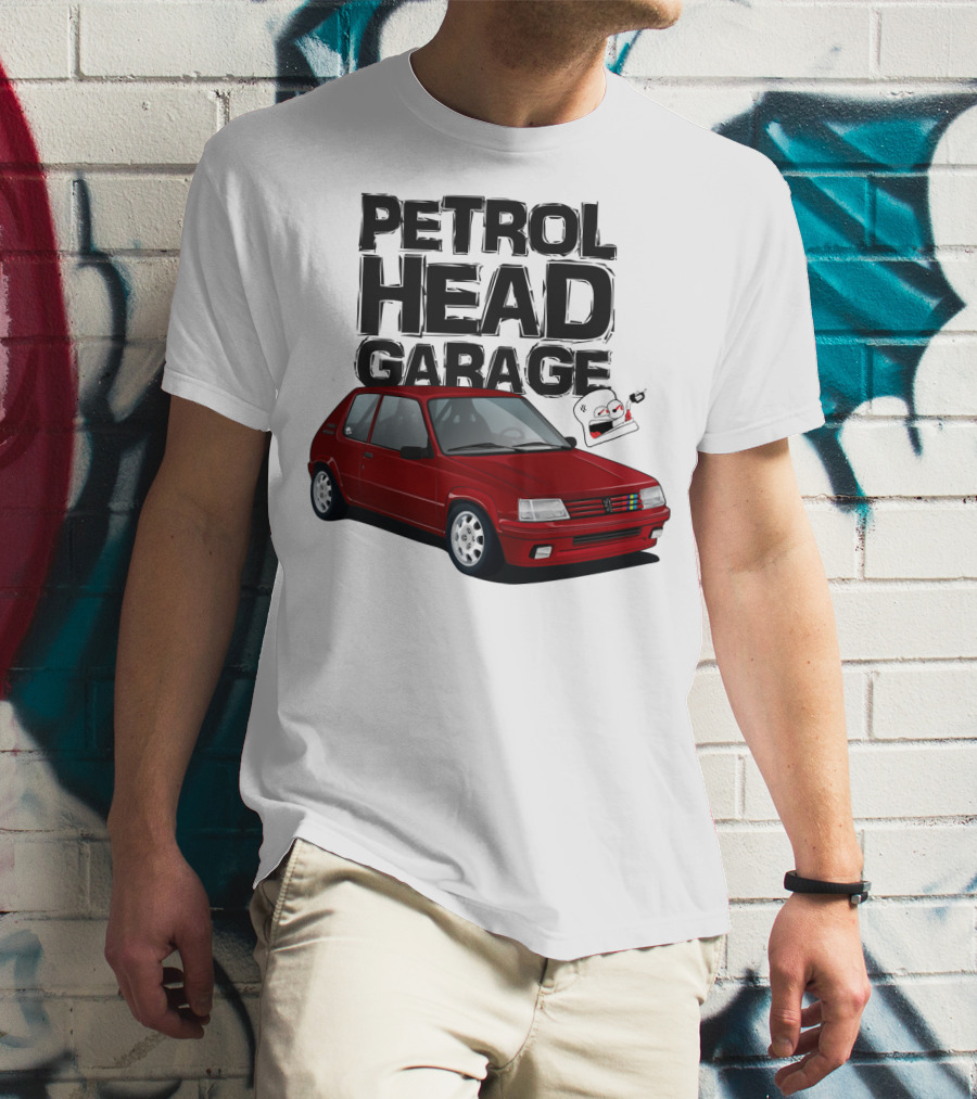 Petrol Head Garage Peugeot 205 RFS Car Enthusiast T-Shirt