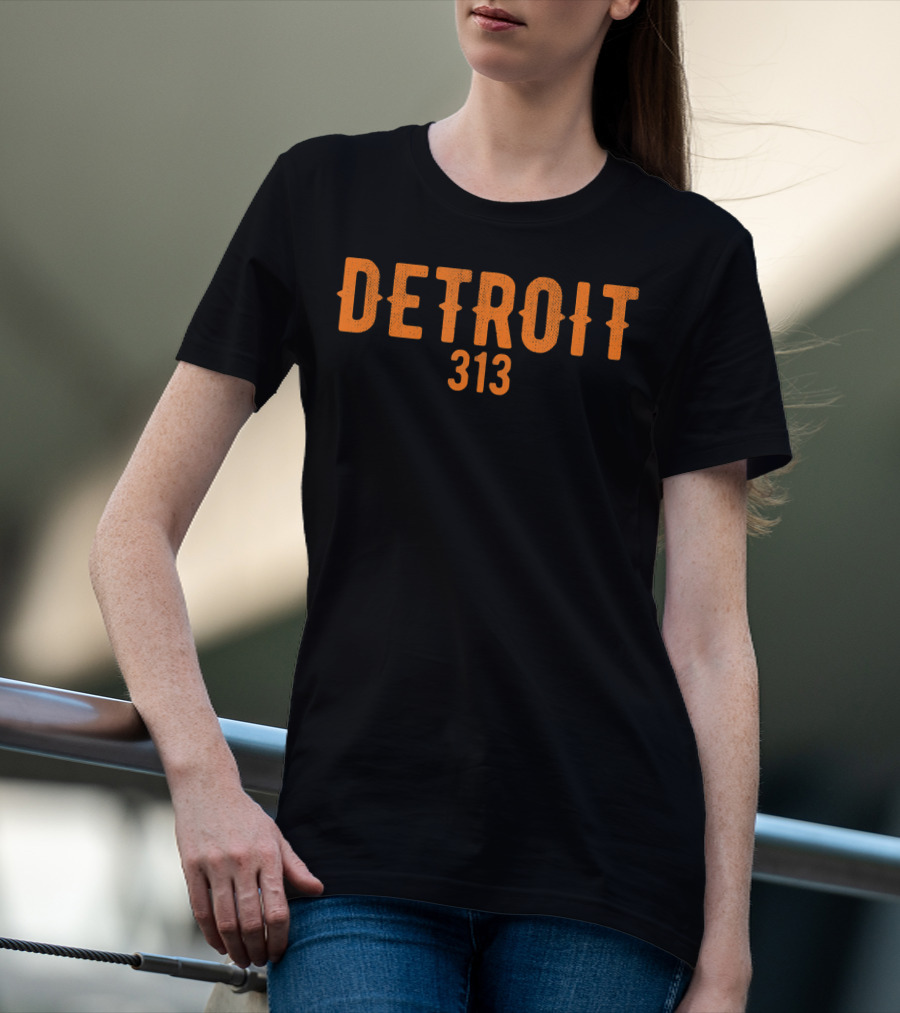 Detroit 313 Retro Motor City T-Shirt