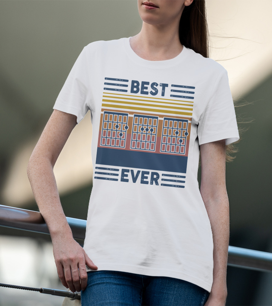 Best Chords Ever Vintage Guitar Father T-Shirt