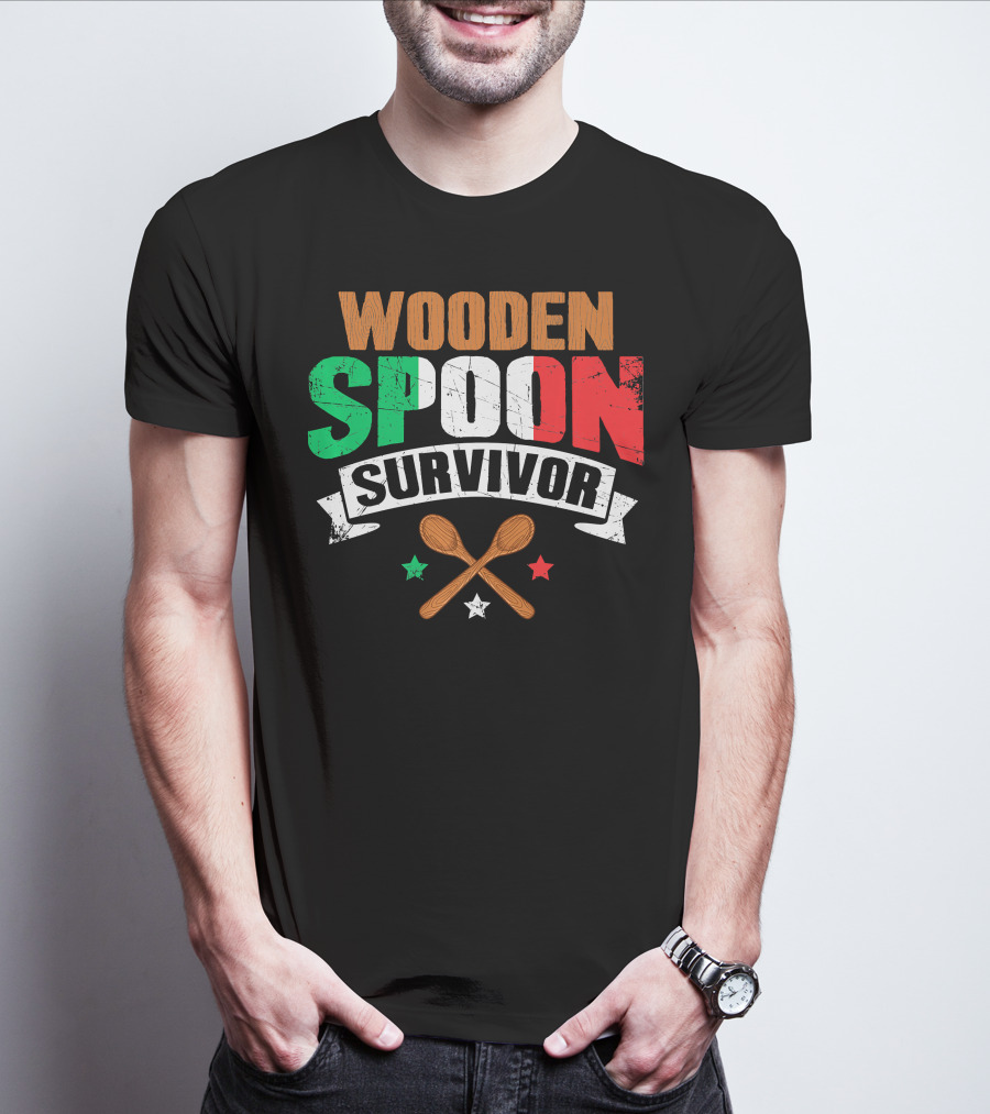 Wooden Spoon Survivor Italian Chef Kitchen Inspiration T-Shirt