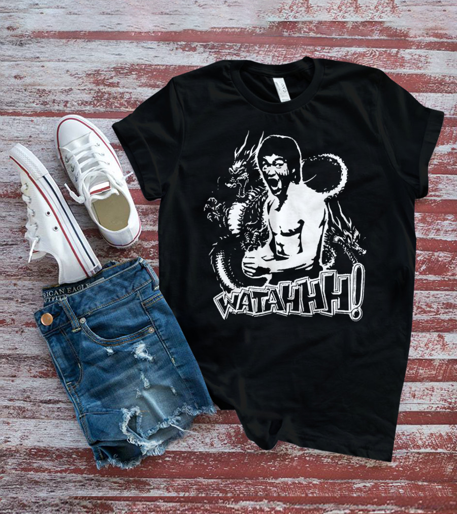 Bruce Lee WATAHHH Dragon Style Martial Arts T-Shirt