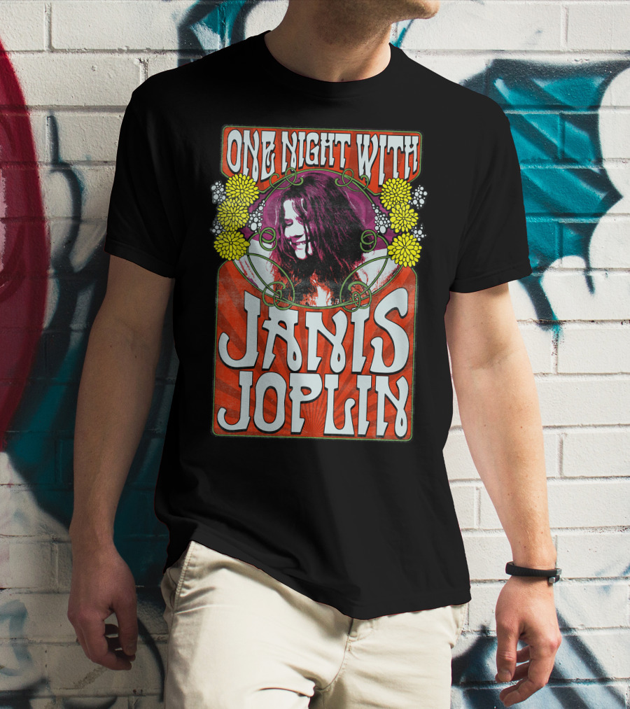 One Night With Janis Joplin Psychedelic Floral Burst T-Shirt