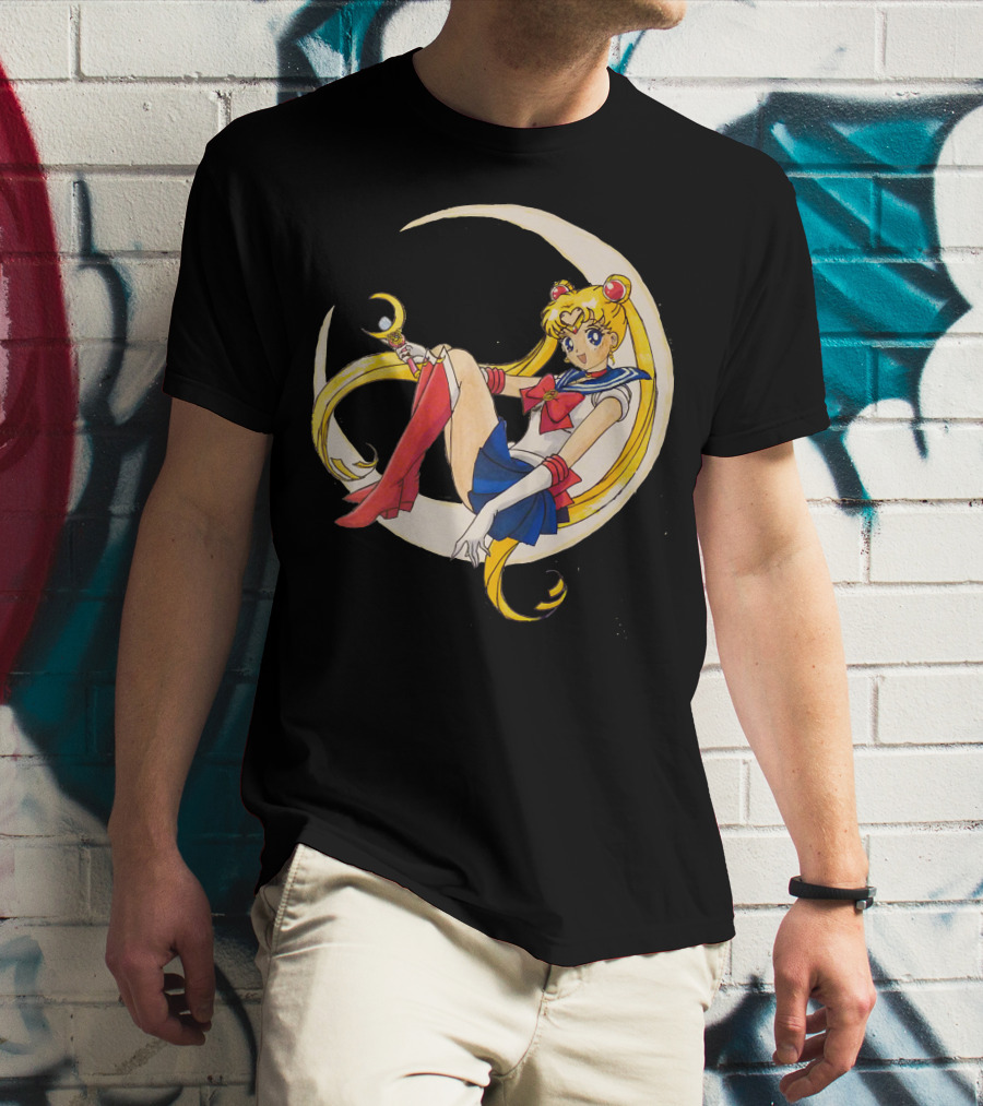 Sailor Moon Crescent Wand And Moon T-Shirt