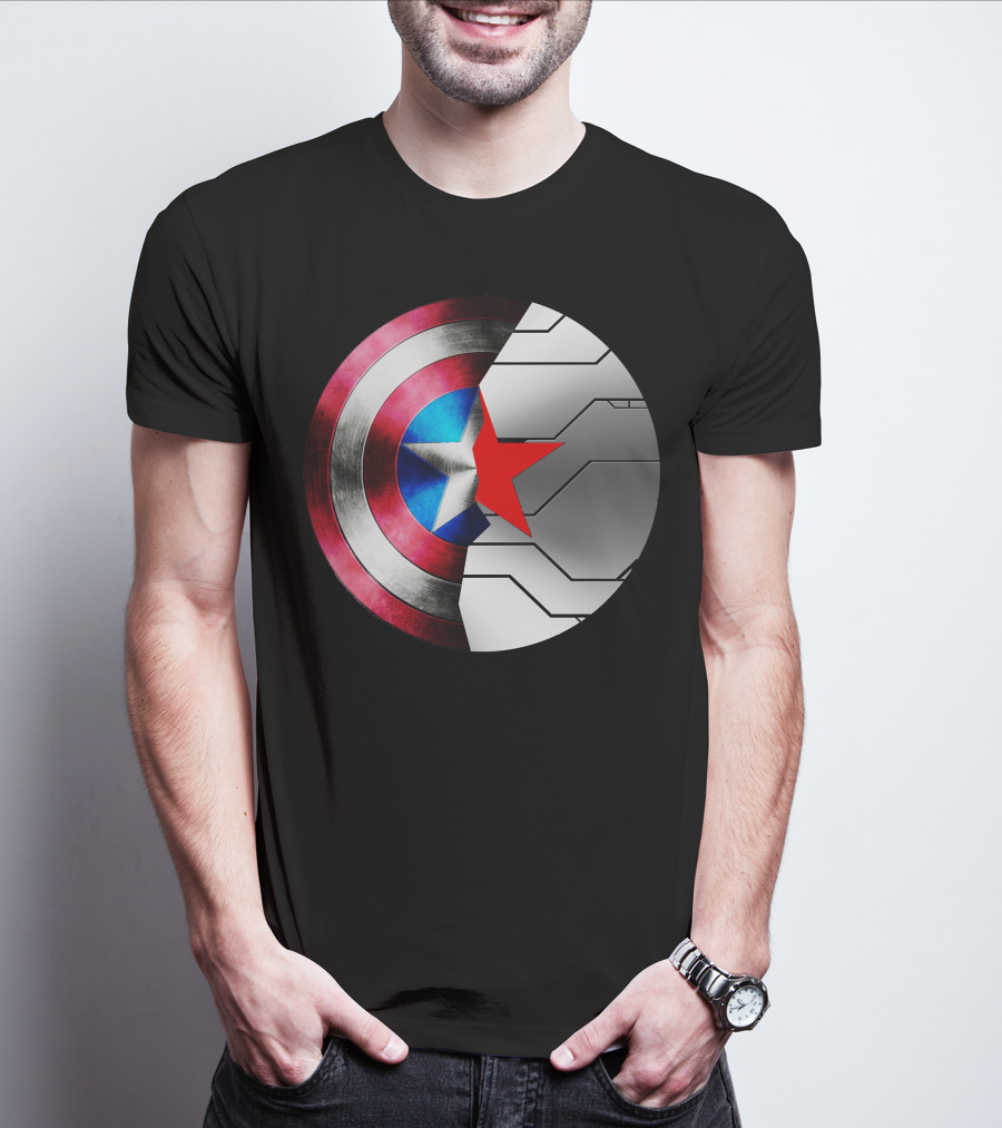 Captain America Winter Soldier Shield Buck Rogers Star T-Shirt