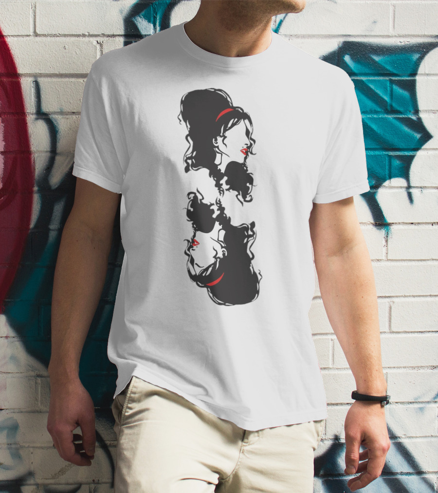 Ace Card Amy Winehouse Mirror Profile T-Shirt