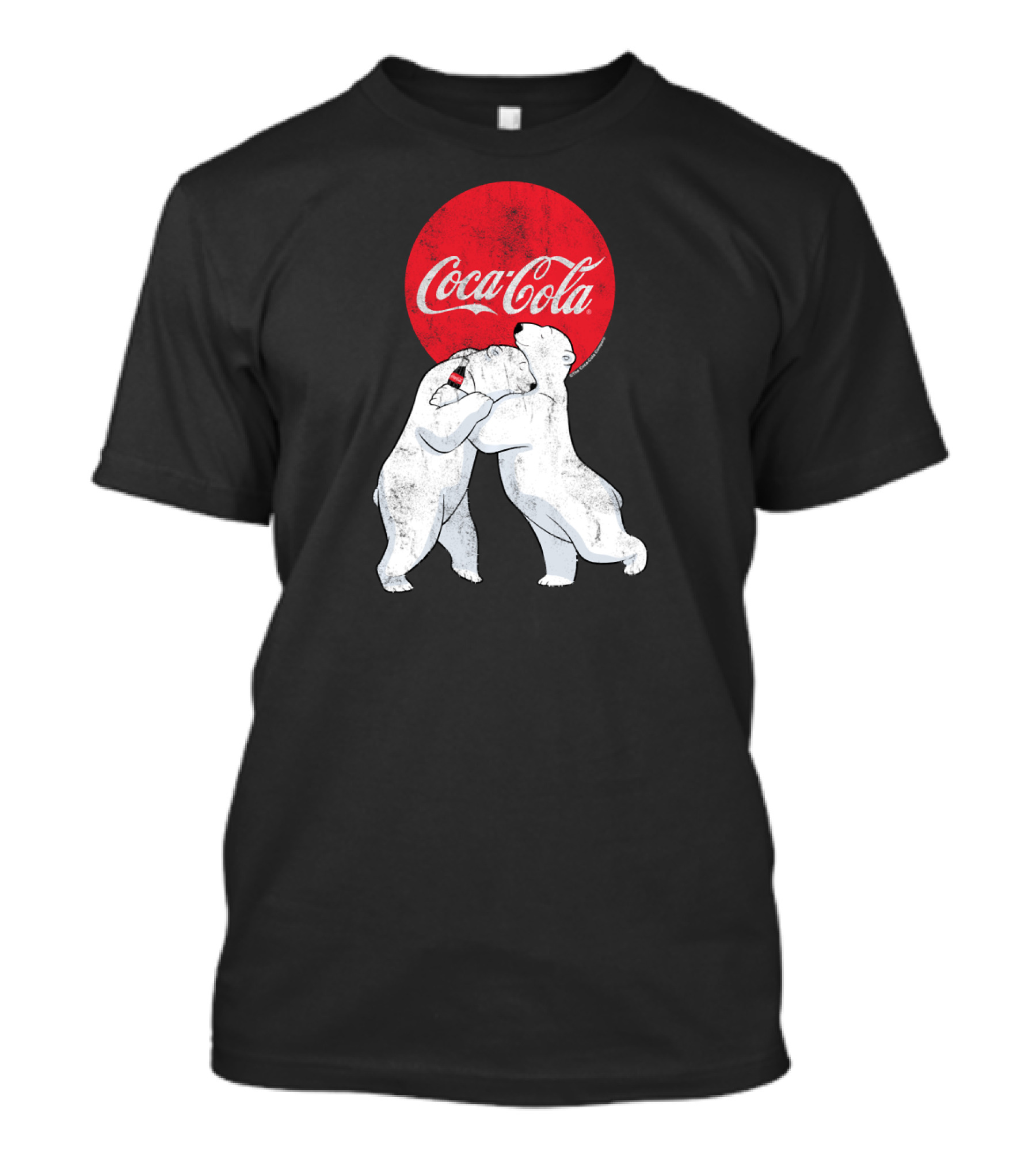 Coca Cola Christmas Polar Bears Embrace Classic T-Shirt