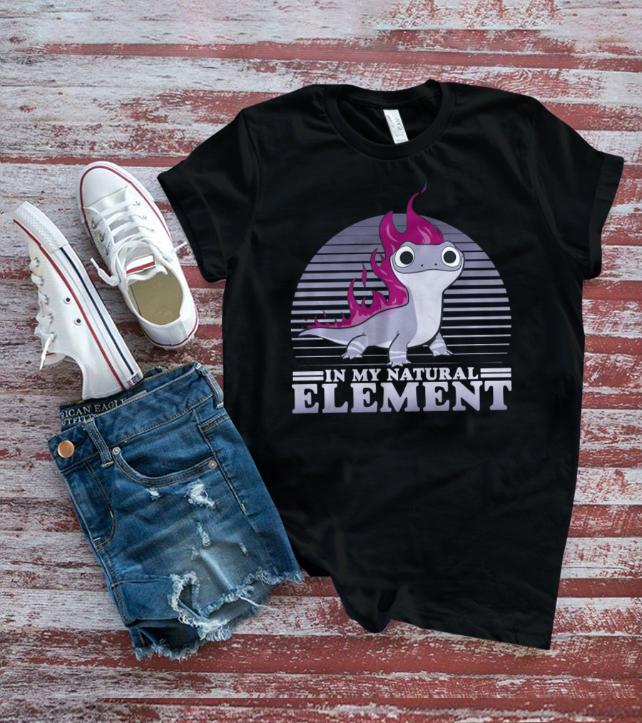 Disney Frozen 2 Salamander In My Natural Element Striped Sun T-Shirt