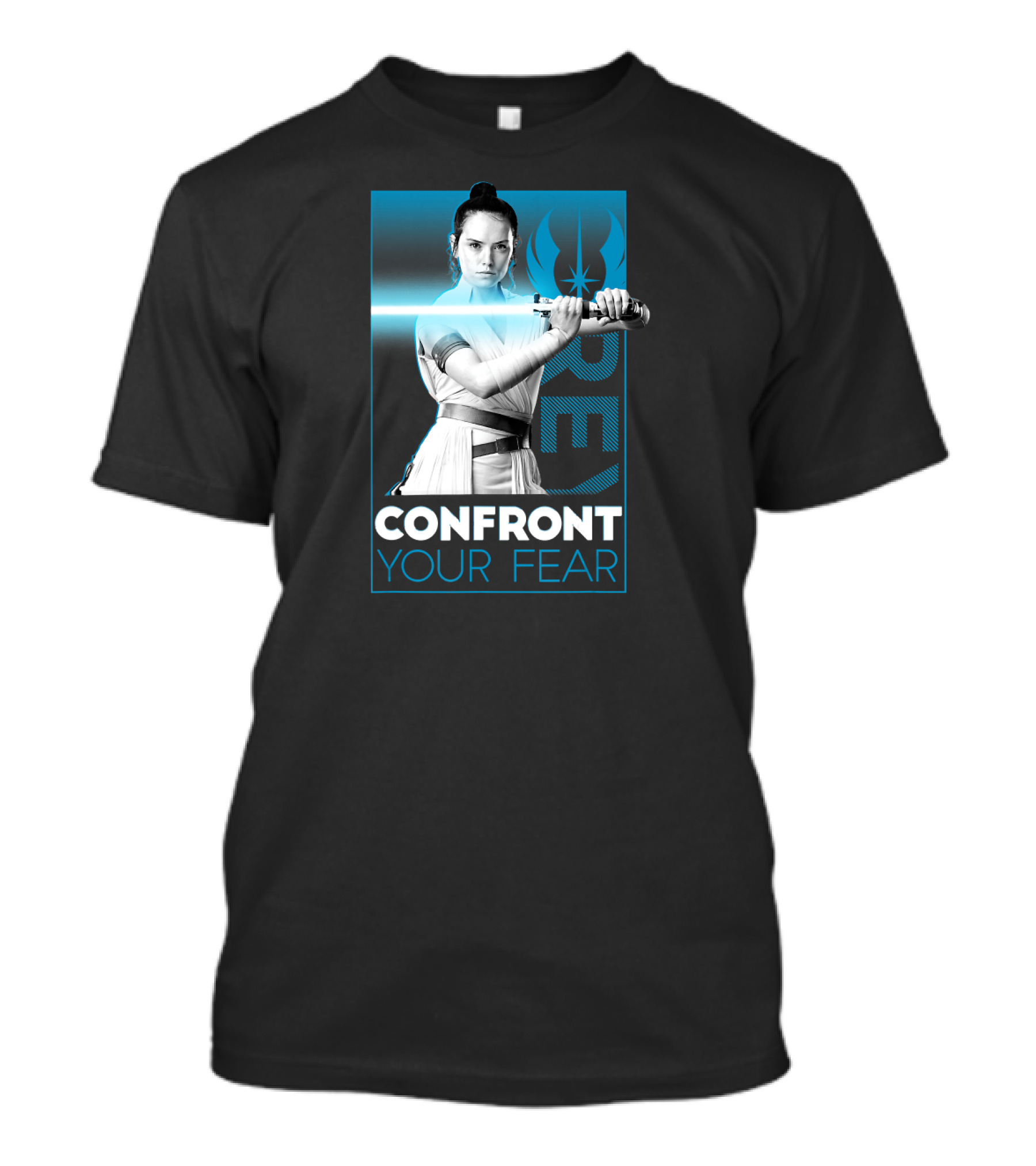 Star Wars The Rise Of Skywalker Rey Confront Your Fear Jedi T-Shirt
