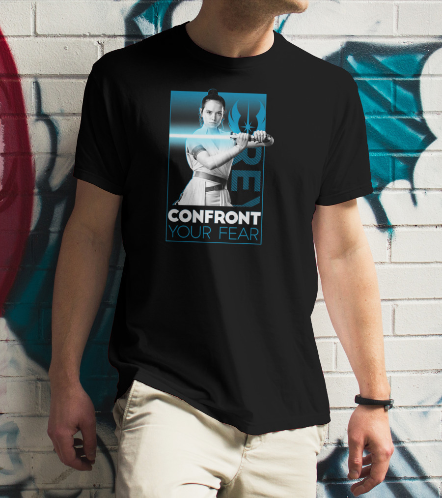 Star Wars The Rise Of Skywalker Rey Confront Your Fear Jedi T-Shirt