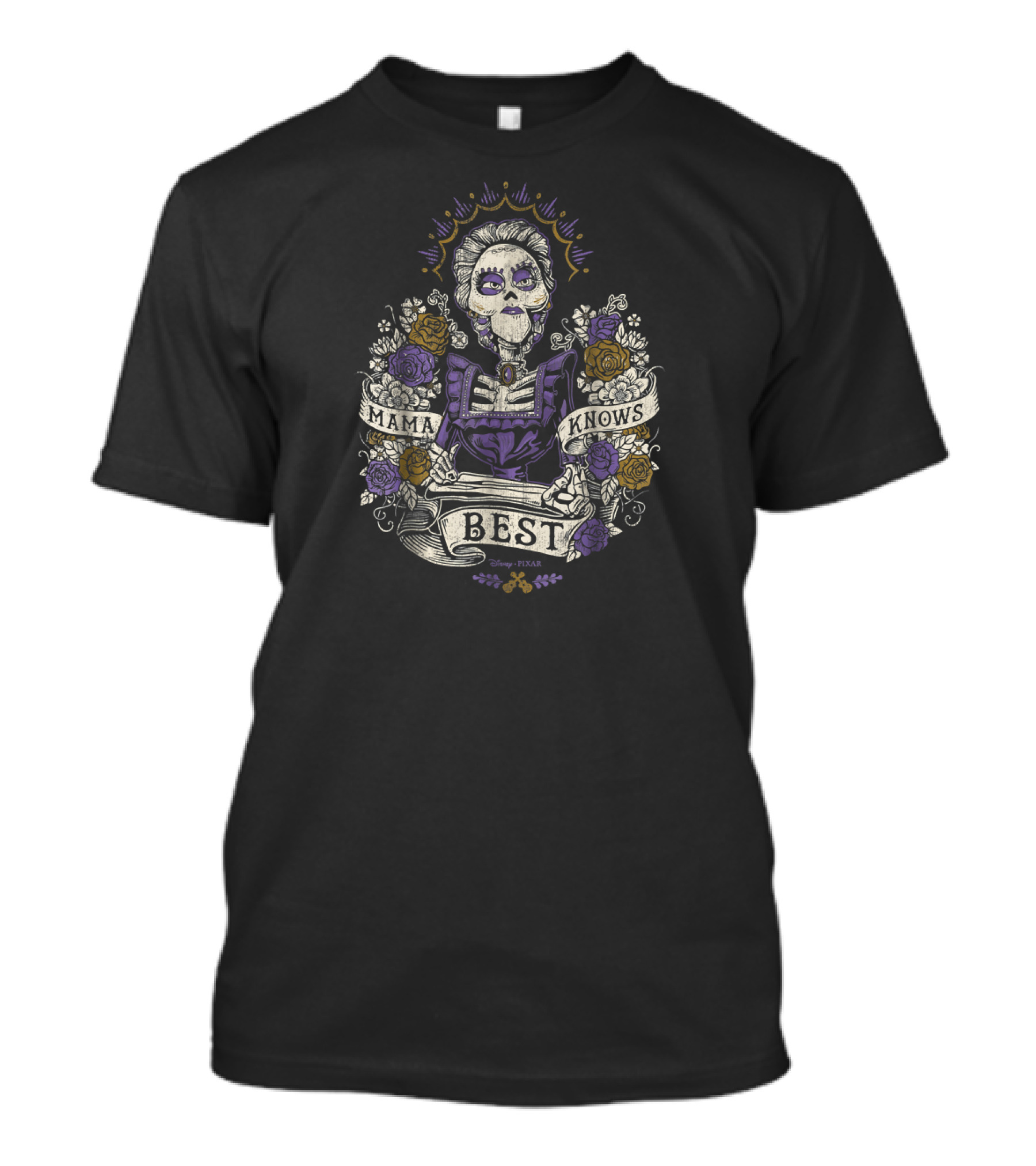Disney Pixar Coco Mama Knows Best With Flowered Skeleton T-Shirt