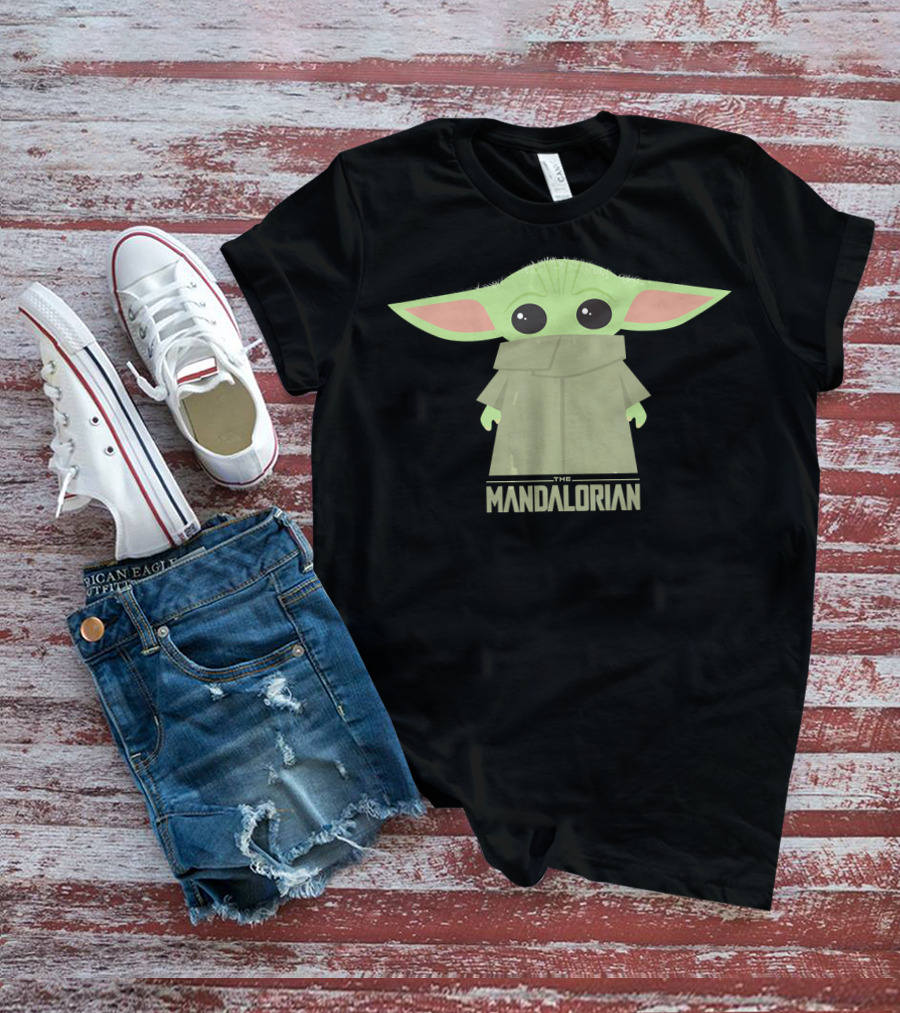 Star Wars The Mandalorian The Child Grogu Hidden Face Iconic Character T-Shirt