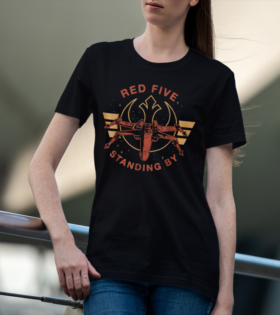 Red Five Standing By X Wing Star Wars Rebels T-Shirt