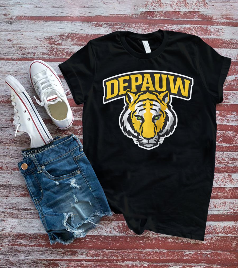 DePauw University Tigers NCAA PPDEPA15 Raglan Baseball T-Shirt