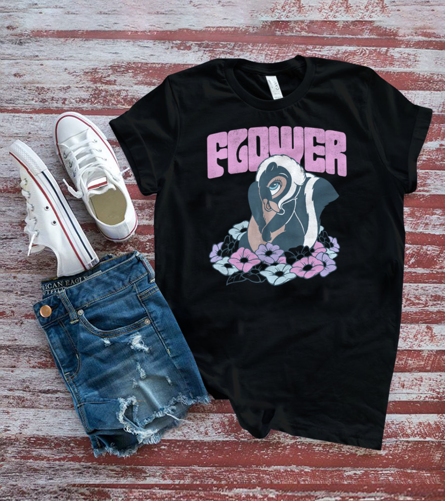 Disney Bambi Flower Surrounded By Flowers T-Shirt