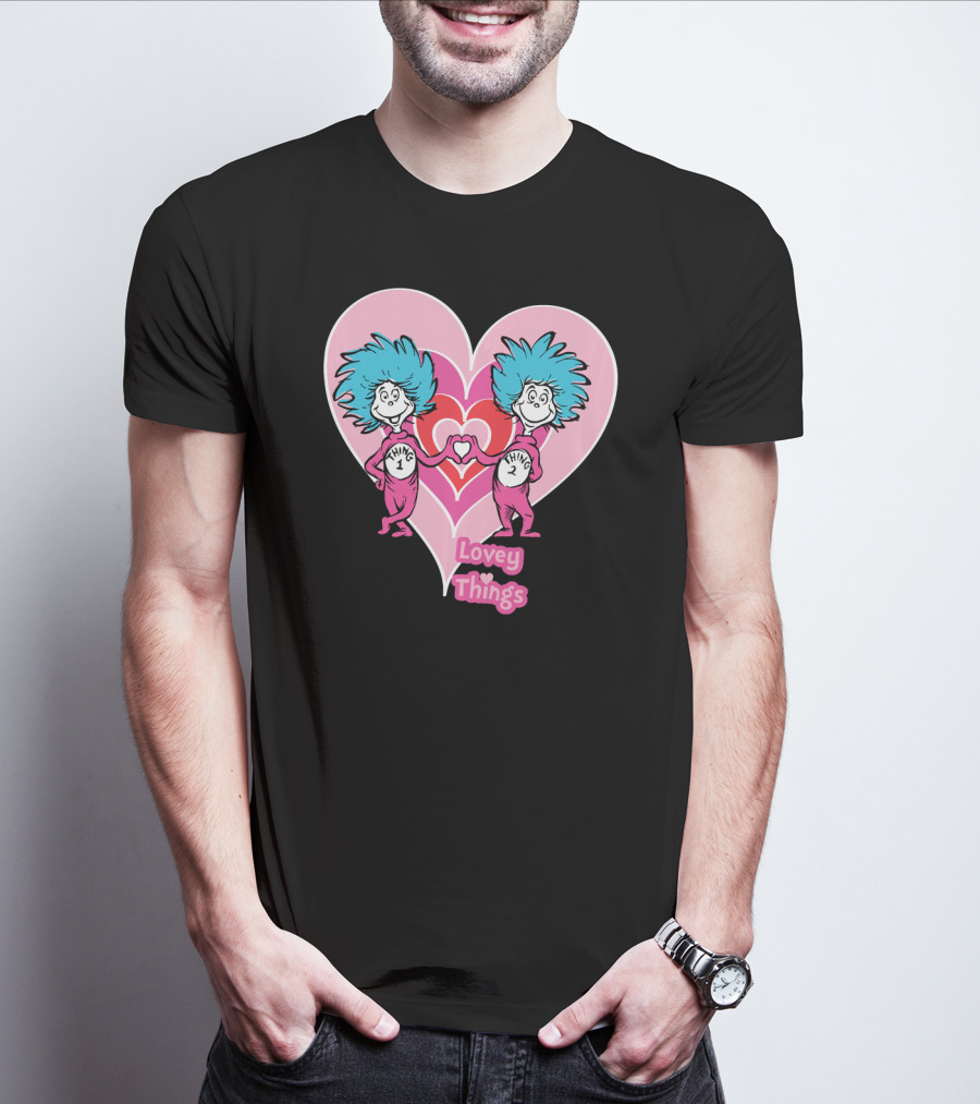 Thing 1 Thing 2 Heart Lovey Things T-Shirt