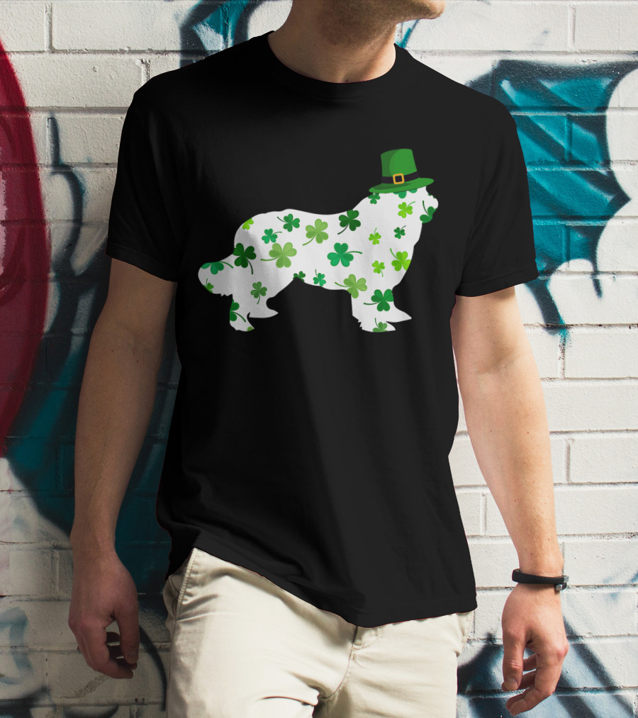 Dog Dad Dog Mom Patrick's Day Shamrock Newfoundland T-Shirt