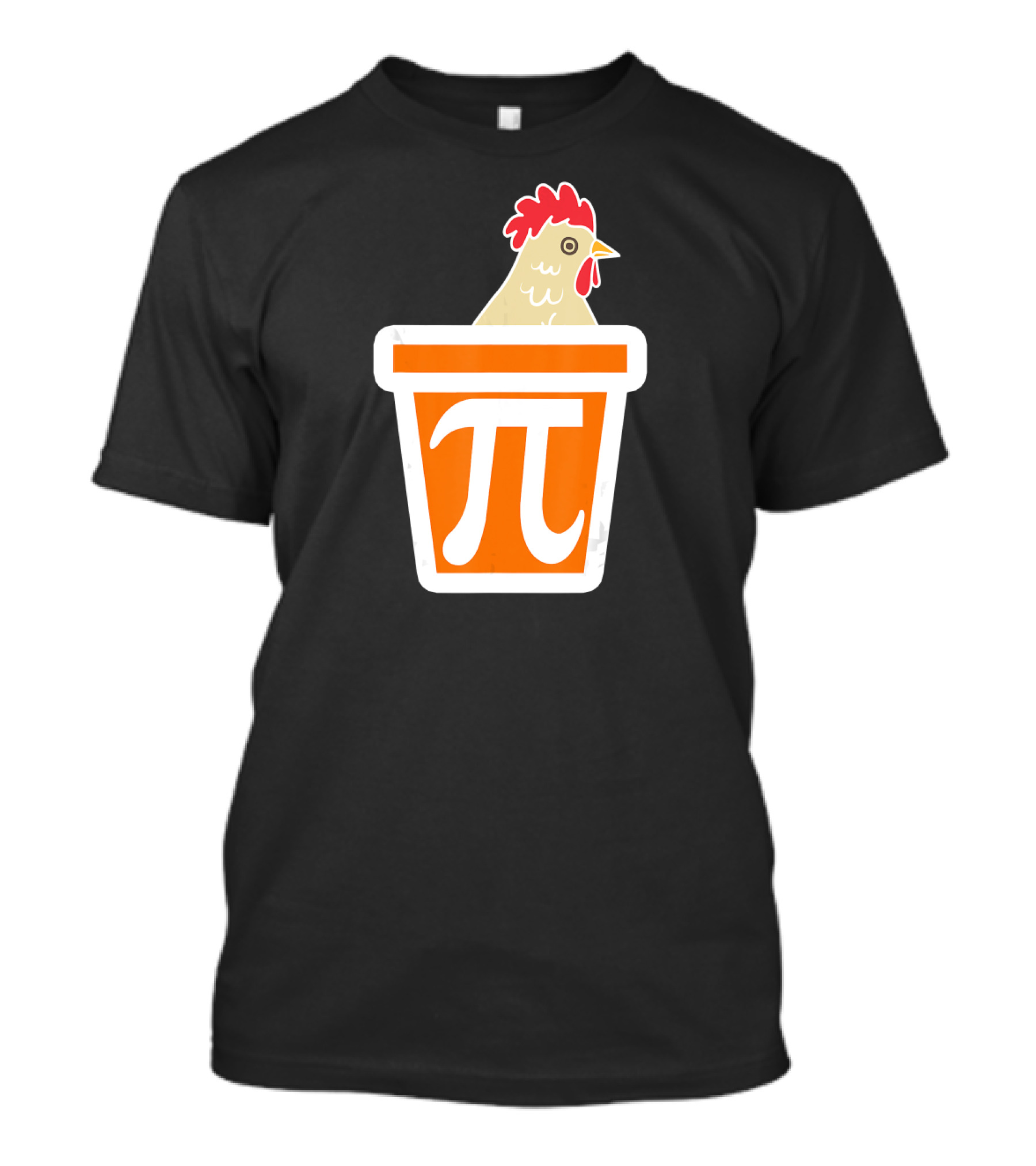 Chicken In Pi Symbol Bucket T-Shirt
