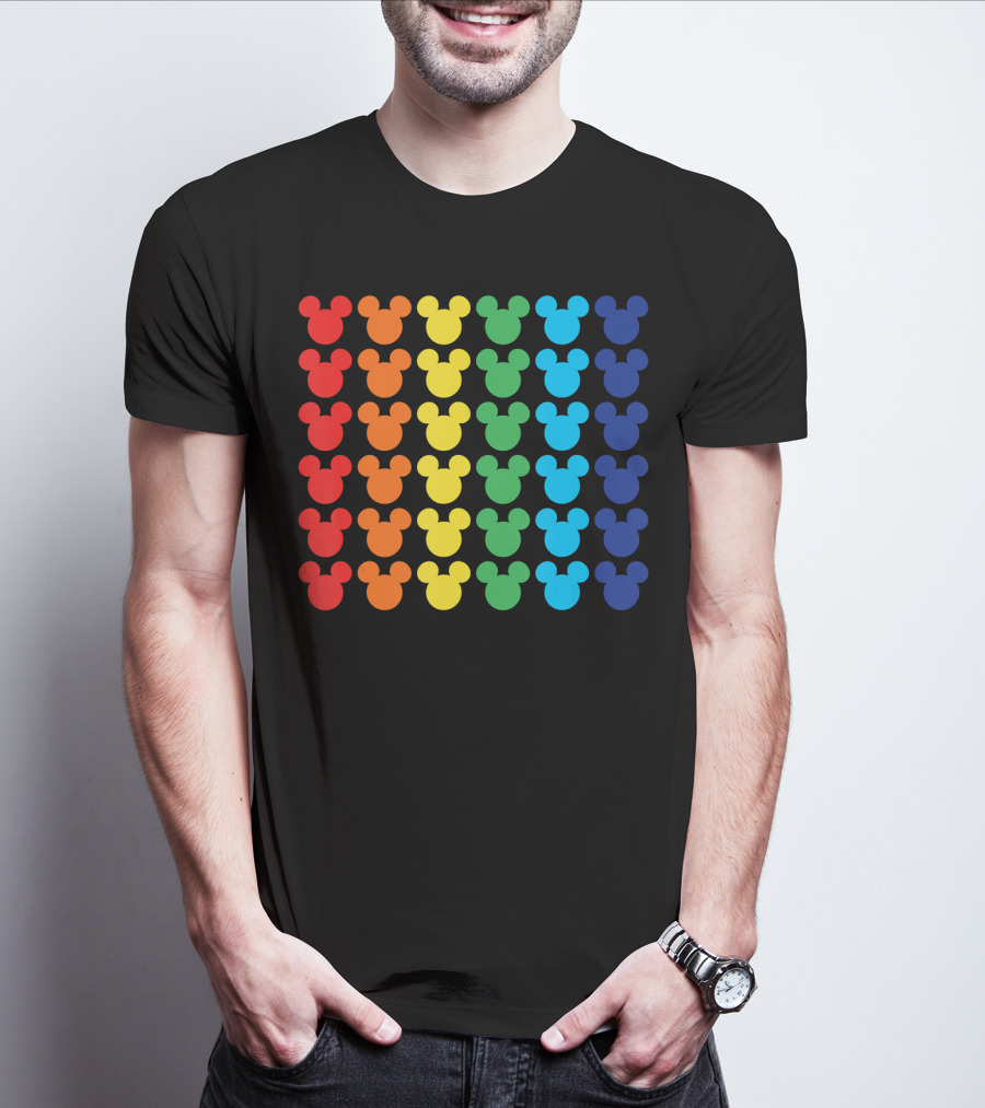 Disney Mickey Mouse Colorful Rainbow T-Shirt