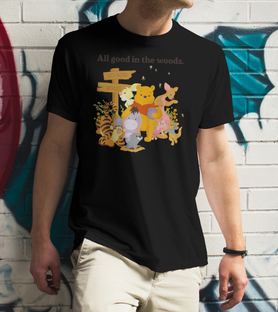 Winnie The Pooh Group Shot All Good In The 100 Acre Woods T-Shirt