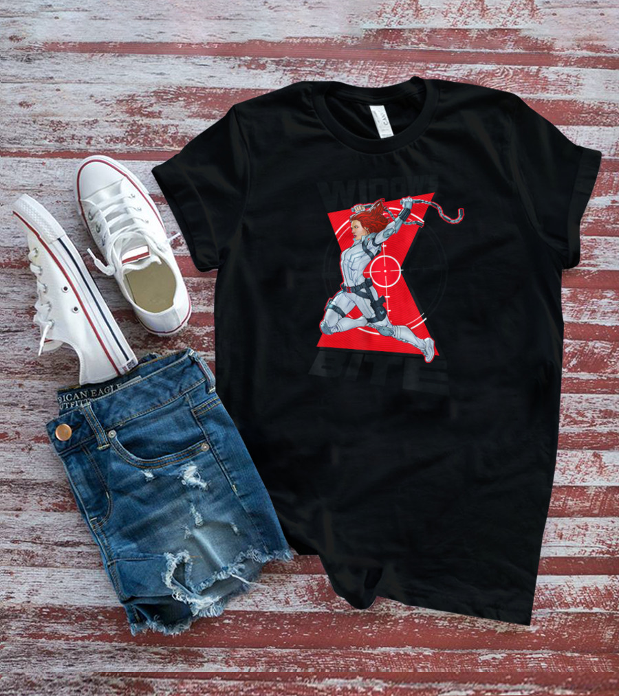 Marvel Widow's Bite Black Widow Red Target Heroic Action T-Shirt