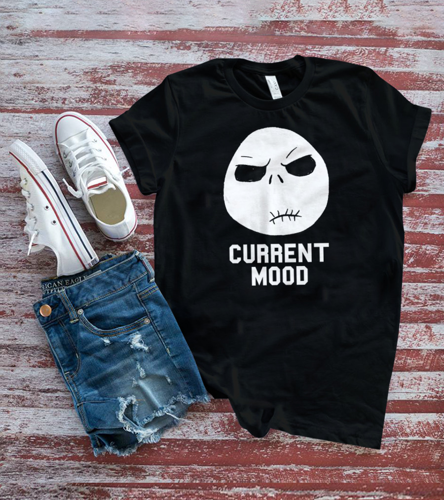 Disney The Nightmare Before Christmas Current Mood Jack Skellington Face T-Shirt