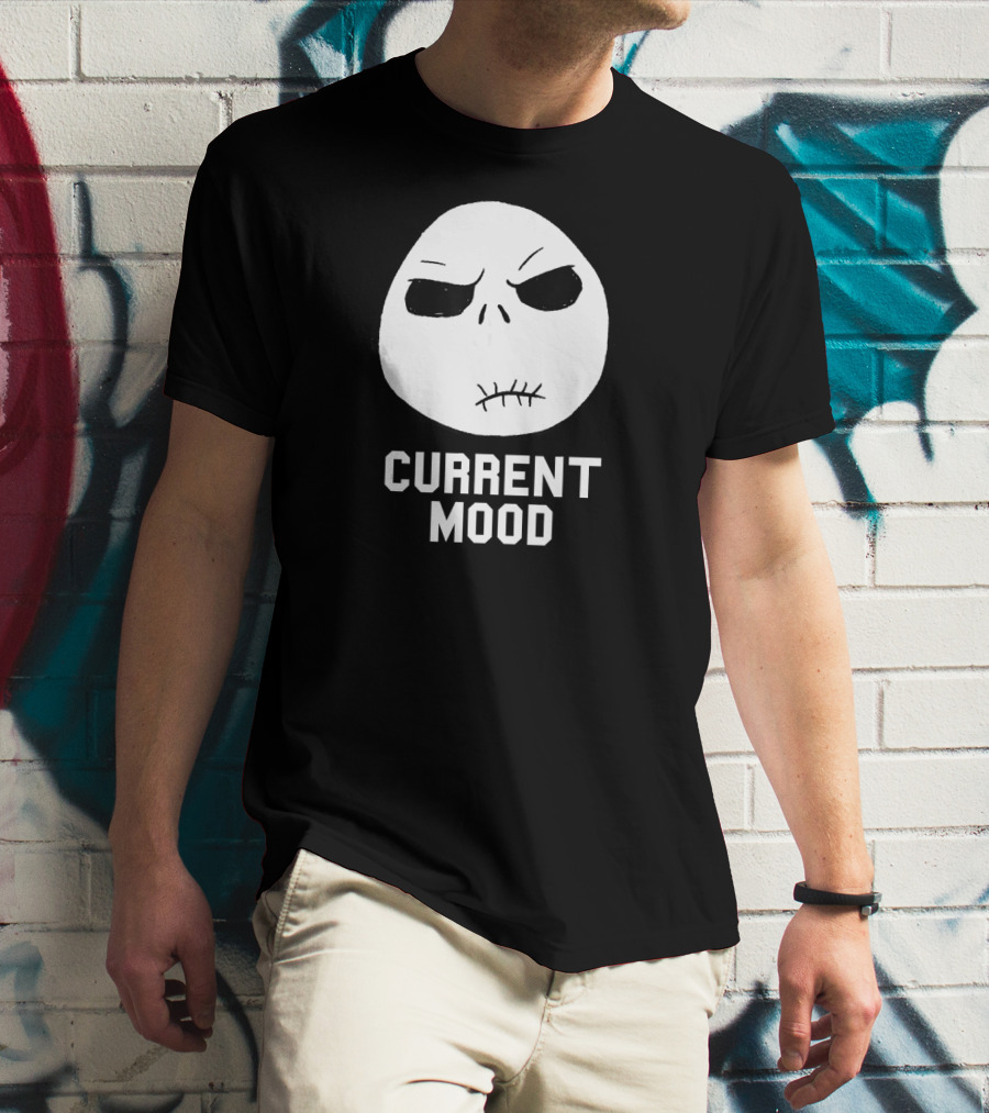 Disney The Nightmare Before Christmas Current Mood Jack Skellington Face T-Shirt