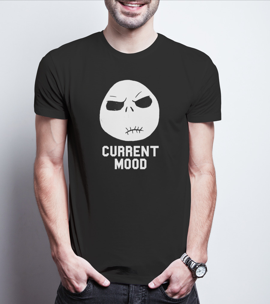 Disney The Nightmare Before Christmas Current Mood Jack Skellington Face T-Shirt