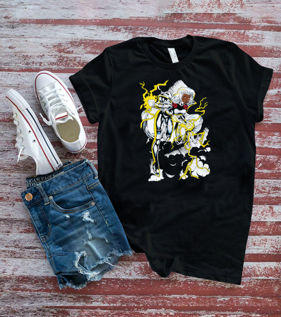 Marvel X Men Storm Lightning Action Pose T-Shirt