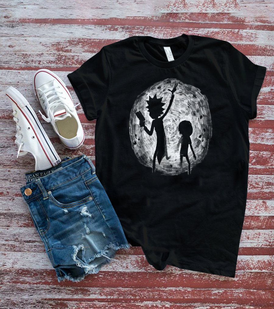 Mademark X Rick And Morty Portal Hand Drawing T-Shirt