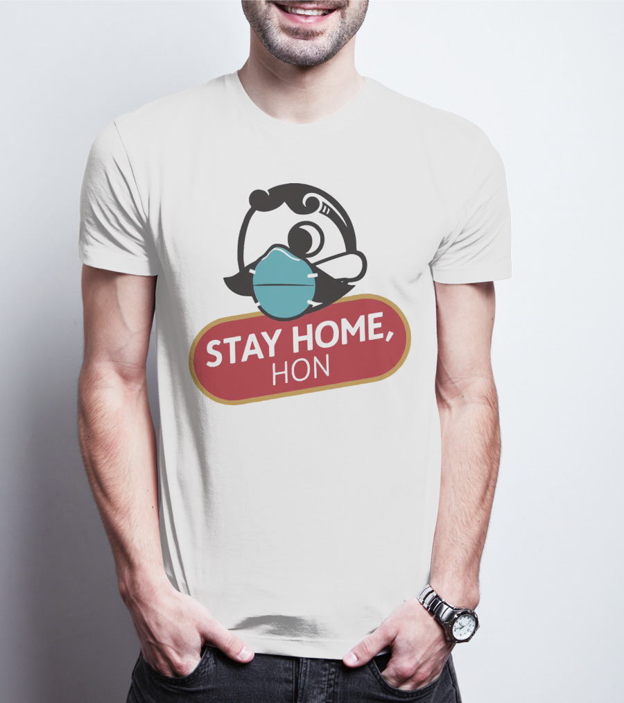 Stay Home Hon Rosie The Riveter Mask T-Shirt