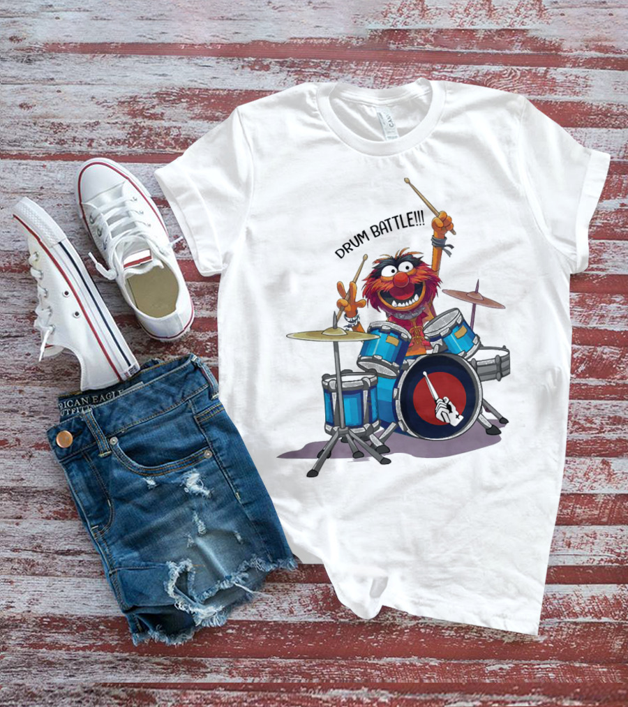 The Muppets Animal Drum Battle Iconic Drummer Scene T-Shirt